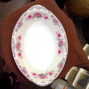 Corsage by Meito 11" Oval Vegetable Bowl EUC Vintage Mid Century